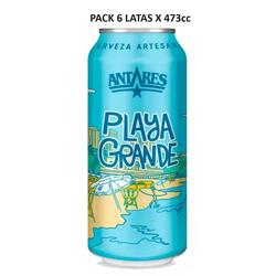 Cerveza Antares Playa Grande Pack X 6 Latas 473cc